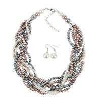 LUOXIN – Vente en gros usine : Ensemble de colliers de perles colorées à plusieurs rangs, tendance et de qualité supérieure, pour femme, accessoire quotidien