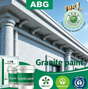 Peinture acrylique élastique résistante aux chocs, revêtement mural aspect granit pour les façades extérieures des bâtiments industriels - Product Image 1