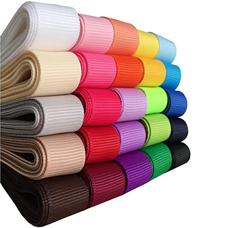 Wholesale Polyester Grosgrain Ribbon 196 color 14 width to choose 100 yards 3/8" Bow Making Grosgrain satin Ribbon