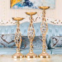Vente flash : Idées de décoration de table de mariage, centres de table avec fleurs, vase en métal, vase doré, centres de table pour table
