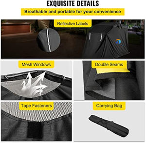 Abri de <span class=keywords><strong>garage</strong></span> universel imperméable et résistant aux UV 600D noir pour motocyclettes. - Product Image 4