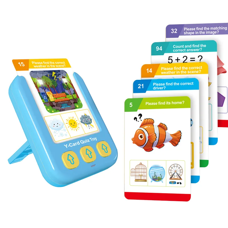 Samtoy 55 Cards Multilingual Kids Preschool Interactive Smart Reading Talking Flash Cards Learning Machine for Baby