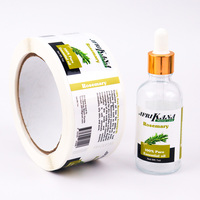 Etiqueta Adhesiva de Vinilo Impermeable Personalizada para Embalaje de Cosméticos, Etiqueta de Código de Barras, Etiqueta Adhesiva de Lujo con Lámina Dorada, Etiquetas Impresas en Rollo