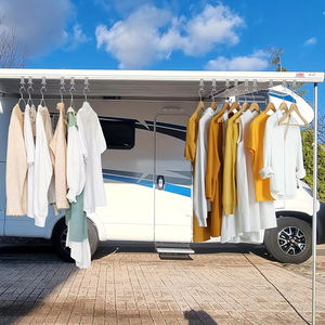 Crochets de fixation manuels pliables LM25318 pour pare-soleil, clips lumineux double face en acier inoxydable, glissent facilement dans les fentes des stores et des éclairages de store banne. - Product Image 3