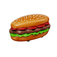 Nouvelle Conception QS Voiture Jouet pour Enfants avec Fonction de Recul, Thème Hamburger, Âge 3+, Vente en Gros