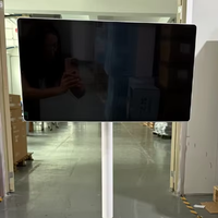 Réfrigérateur 32 pouces 1080P avec écran tactile, stockage 8+128 Go, télécommande pour divertissement à domicile/au bureau en déplacement