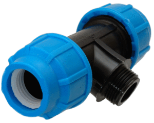 Personalizable 63MM X 1 1/2 Rosca macho TEE Off-Take Compresión MDPE Accesorios de riego Superficie lisa de alta presión Soporte OEM - Product Image 5