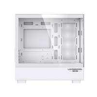 Lovingcool Mid Tower komputer Gamer MATX PC kabinet Case kaca antigores sisi Panel Populer pabrik langsung ATX kompatibel
