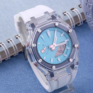 Kit de modification G <span class=keywords><strong>Casio</strong></span> : Boîtier <span class=keywords><strong>transparent</strong></span> de remplacement, bracelets en caoutchouc pour montre <span class=keywords><strong>Casio</strong></span> <span class=keywords><strong>GA</strong></span>-<span class=keywords><strong>2100</strong></span> - Product Image 1