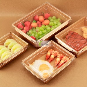 Bandeja de comida Kraft con tapa Calentamiento en microondas Impermeable para tocino Sushi <span class=keywords><strong>Galletas</strong></span> Pan Patatas fritas Características Impresión en relieve - Product Image 5