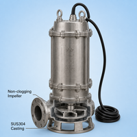 Grande pompe submersible pour eaux usées en acier inoxydable, pompe submersible V250F Lucky Pro, machine de déshydratation pour fosse septique
