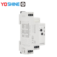 Relais temporisé miniature AC/DC 24-240V monophasé à temporisation à l'échappement 10A 16A DPDT à déclenchement unique, réglable de 0,1s à 10 jours