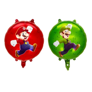 Ballons en aluminium à motifs de dessins animés (Alien, <span class=keywords><strong>Mario</strong></span>, Champignon, Princesse, Dinosaure) pour décoration de fête d'anniversaire d'enfants, jouets, ballons à hélium, vente en gros - Product Image 2