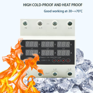 RMshebei調整可能電流電圧プロテクターオートリセット付き6 LEDディスプレイオーバー/アンダー電圧保護DINレール設置 - Product Image 6