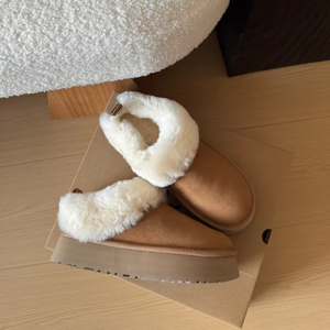 Bottes de neige Uggs personnalisées de haute qualité, légères, confortables et chaudes, pour femmes, en cuir de luxe, pour l'hiver et l'automne - Product Image 2