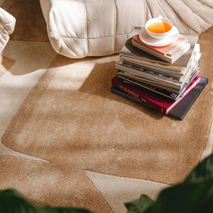 <span class=keywords><strong>Tapis</strong></span> artisanal en soie brute haut de gamme de 13 mm d'épaisseur, motif géométrique <span class=keywords><strong>beige</strong></span>, pour salon, ensembles de <span class=keywords><strong>tapis</strong></span>. - Product Image 4