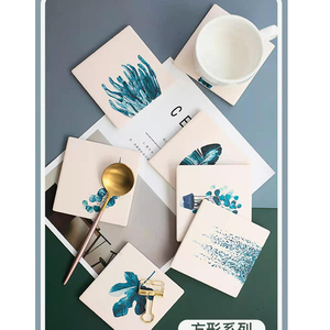 Posavasos de cerámica Quanzhou Posavasos de cerámica Dormake Azulejo de cerámica Posavasos de madera Soporte 10cm - Product Image 2