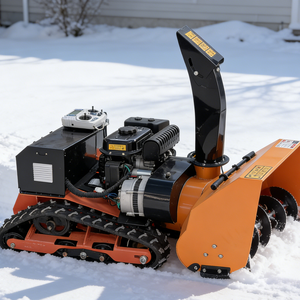Soplador de nieve hidráulico a batería con control remoto, máquina autónoma portátil sobre orugas para invierno, con orugas, simple y plano, a gasolina - Product Image 2