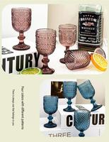 Nouvelle Arrivée Vente en Gros Verre à Jus Gobelet Nordique Transparent Bleu Rose Vert Verre à Vin Gobelet Coloré Ambre