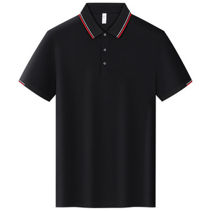 Camiseta Polo Negra de Manga Corta, Poliéster, Ropa de Trabajo Refrescante, Uso Diario GJ19-521 - Product Image 1