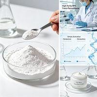 Poudre de Pterostilbène Trans-99% Haute Pureté pour l'Activation du Sirtuine, le Métabolisme et l'Anti-âge