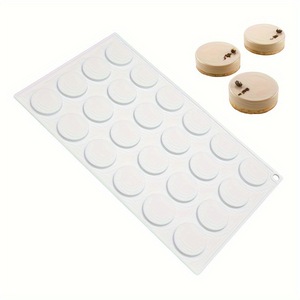 Vileicake 24 Cavity Round <b>Silicone</b> Mold For Chocolate Cake <b>Baking</b> Resin DIY Sealing Wax Stamp Mold White - Product Image 3