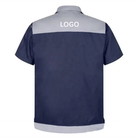 Chemises de travail Poly-coton à manches courtes Vêtements de travail légers Usine Plombier Mécanicien Uniformes Auto Réparateurs Chemise de travail