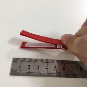 Haarclip van alligatorleer met antislip grosgrain lint, zonder tanden - Product Image 2