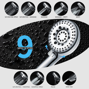 Ensemble de pommeau de douche magnétique à 9 fonctions, haute pression, avec filtre, <span class=keywords><strong>kit</strong></span> complet pour salle de bain - Product Image 3