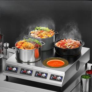 เตาแม่เหล็กไฟฟ้าอเนกประสงค์แบบสามหัว3.5KW โรงแรมร้านอาหารโรงเรียนโรงอาหารโดยเฉพาะ - Product Image 1