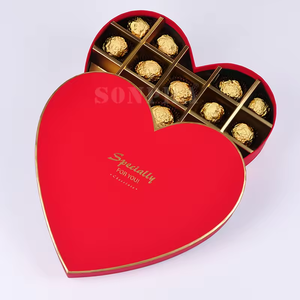Wholesale OEM Low Price Red <b>Empty</b> Heart Shape Chocolate Packaging <b>Box</b> - Product Image 1