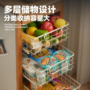 Retro Style Solid Wood Trolley <b>Kitchen</b> Storage Rack Mobile Tea <b>Cabinet</b> <b>Sideboard</b> Portable Adult Use - Product Image 1