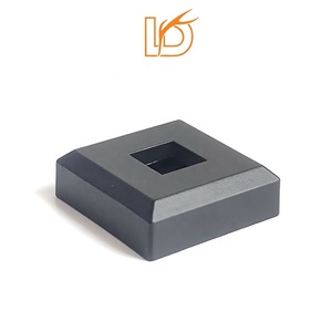 Chaussures de base de balustre en fer noir à bon prix pour broches carrées en fer forgé de 1/2 pouces accessoires d'escalier pièces d'escalier en métal en vente - Product Image 6