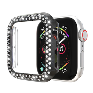 Étui de protection de luxe double diamant <span class=keywords><strong>pour</strong></span> <span class=keywords><strong>Apple</strong></span> <span class=keywords><strong>Watch</strong></span> Series 10 8 <span class=keywords><strong>7</strong></span> 6 5 4, avec <span class=keywords><strong>coque</strong></span> en verre trempé, 41 mm, 44 mm, 45 mm, 49 mm - Product Image 1