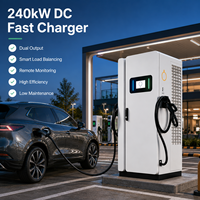 Nueva Estación de Carga DC Refrigerada por Líquido de 240kW CCS2 GB/T para Vehículos Eléctricos con OCPP 2.0 Plug & Charge para Áreas de Servicio en Carreteras y Flotas