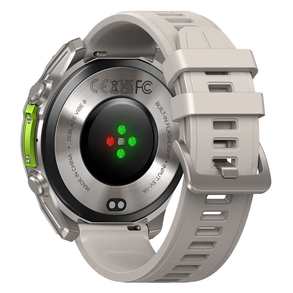 ORANGLES Zeblaze VIBE 8 Smart Watch 2025 New AMOLED 500mah 5ATM Waterproof Answering Call Smartwatch with Flashlight for Sport Outdoor - detailed closeup view - illustrating benefits - Image 3 of 5 | created for all | Shop Zeblaze VIBE 8 Smart Watch 2025 New AMOLED 500mah 5ATM Waterproof Answering Call Smartwatch with Flashlight for Sport Outdoor North Carolina | Free Shipping ORANGLES