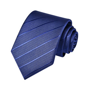 Camisas Personalizables para Hombre, Camisas Formales de Negocios con Cierre y <span class=keywords><strong>Corbata</strong></span>, Cuellos Rojos Modernos, Versión Coreana a Rayas Azules para Novios - Product Image 5