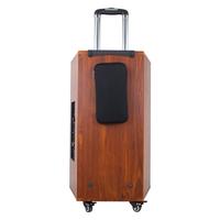 Sistema de Altavoces Inalámbricos para Karaoke con Trolley para Exteriores de 15 Pulgadas y 400 Vatios de Alta Potencia