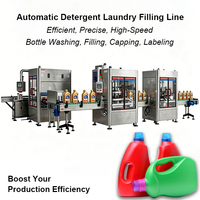 Ligne de remplissage automatique de détergent liquide pour lessive 1L 5L, machine de remplissage et de bouchage de bouteilles de savon liquide et de détergent pour lessive