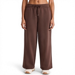 Pantalon de survêtement large personnalisé en molleton bordeaux, rouge grenat, rose bébé – Vente en gros, marque privée, OEM - Product Image 1