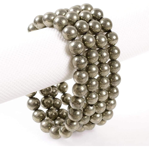 Pulsera de cristal elástica con cuentas redondas de piedra natural curativa hecha a mano JINGCAI de 8 mm, 7 pulgadas, unisex - Product Image 6