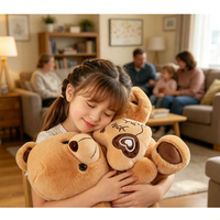 Ours en peluche personnalisés avec cœur d'amour, vente en gros, fabricant de jouets en peluche doux personnalisés, cadeau surprise pour la Saint-Valentin