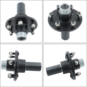 Kit d'axe de roue de remorque pré-assemblé 6 trous 5,5 pouces rond # 84 Broches de remplacement/réparation pour essieu de remorque de 5200-6000 lb - Product Image 5