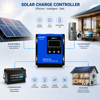 Contrôleur de charge solaire intelligent Jarrett MPPT, 12V/24V/48V, 3 ports USB, courant de charge 30A/40A/50A/60A/80A/100A
