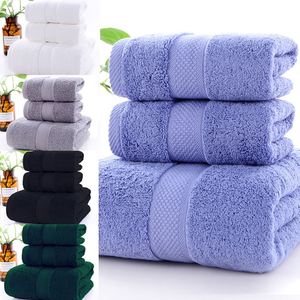 Ensemble de serviettes de bain en coton vert absorbant, épaissi et personnalisable avec logo - Product Image 3
