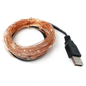 DC 5V USB Silver Copper Wire 10m 100 Multi Color LED String Lights