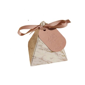 CSMD China Suppliers European Style Cheap Wedding Favors Door Gift Fancy Empty <strong>Marble</strong> Pyramid Sweets Souvenirs Box for <strong>Chocolate</strong> - Product Image 6
