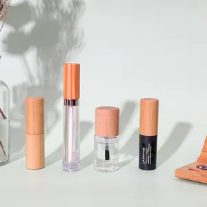 2022 Bán Buôn Chất Liệu Tre Make Up Bao Bì Lip Gloss Ống Với Wand