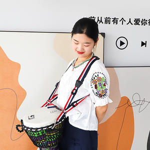 <span class=keywords><strong>Correa</strong></span> <span class=keywords><strong>Djembe</strong></span> ajustable antideslizante y resistente al desgaste accesorio de instrumento de percusión de pandereta africana - Product Image 6