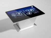 Kiosque publicitaire interactif ZX avec écran tactile LCD numérique, support tablette, animation SDK, entièrement métallique